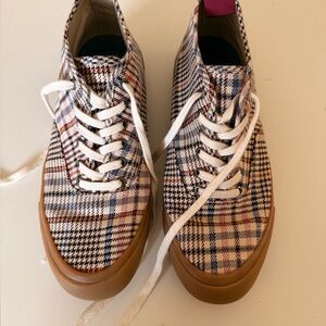 Plaid Canvas Sneakers Seavees mid high top women’s size 9